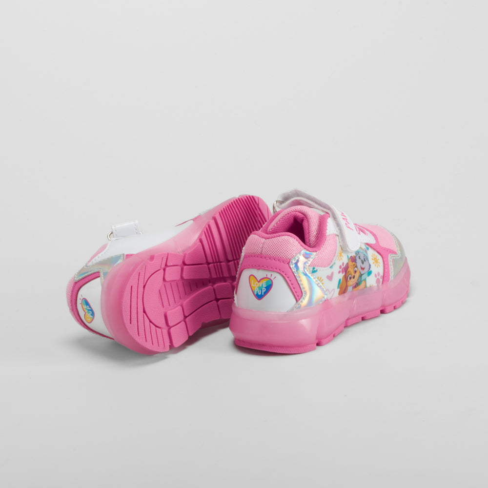 Deportiva luces blanca y rosa PATRULLA CANINA