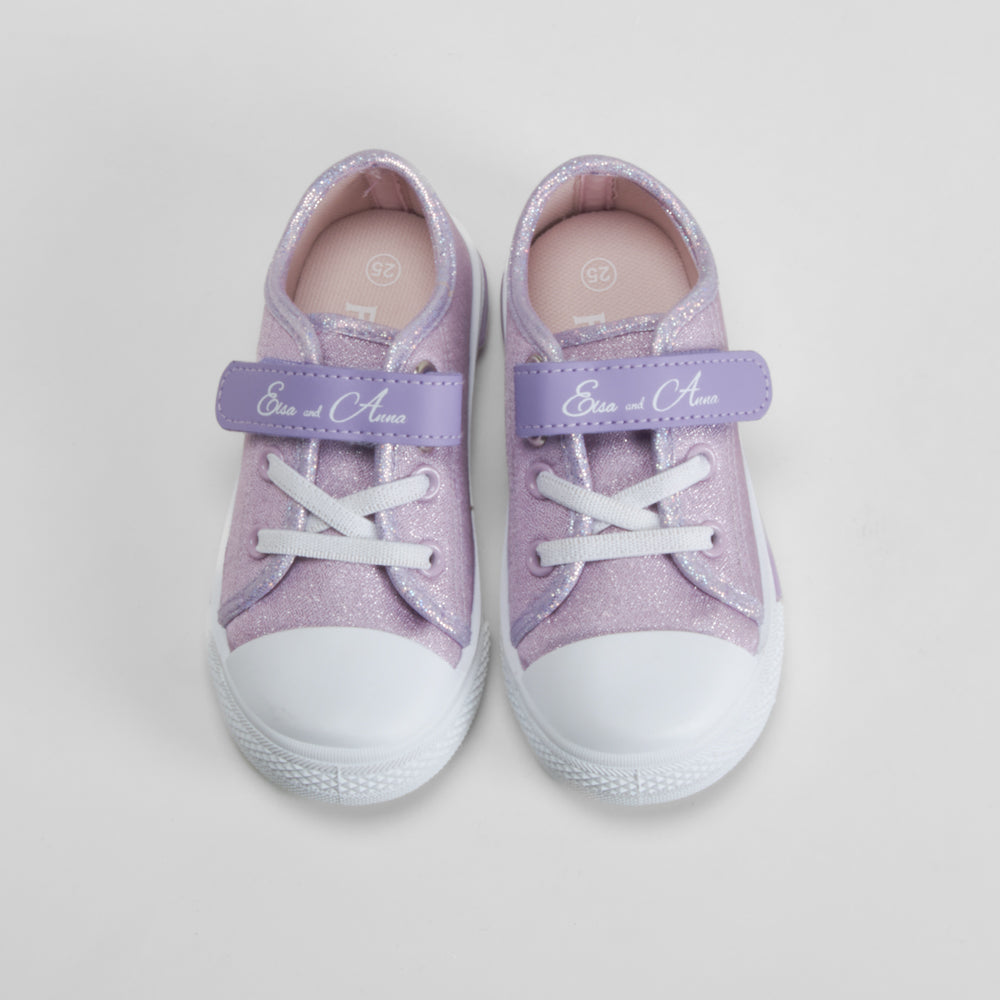 Zapatilla de lona con luces morada FROZEN
