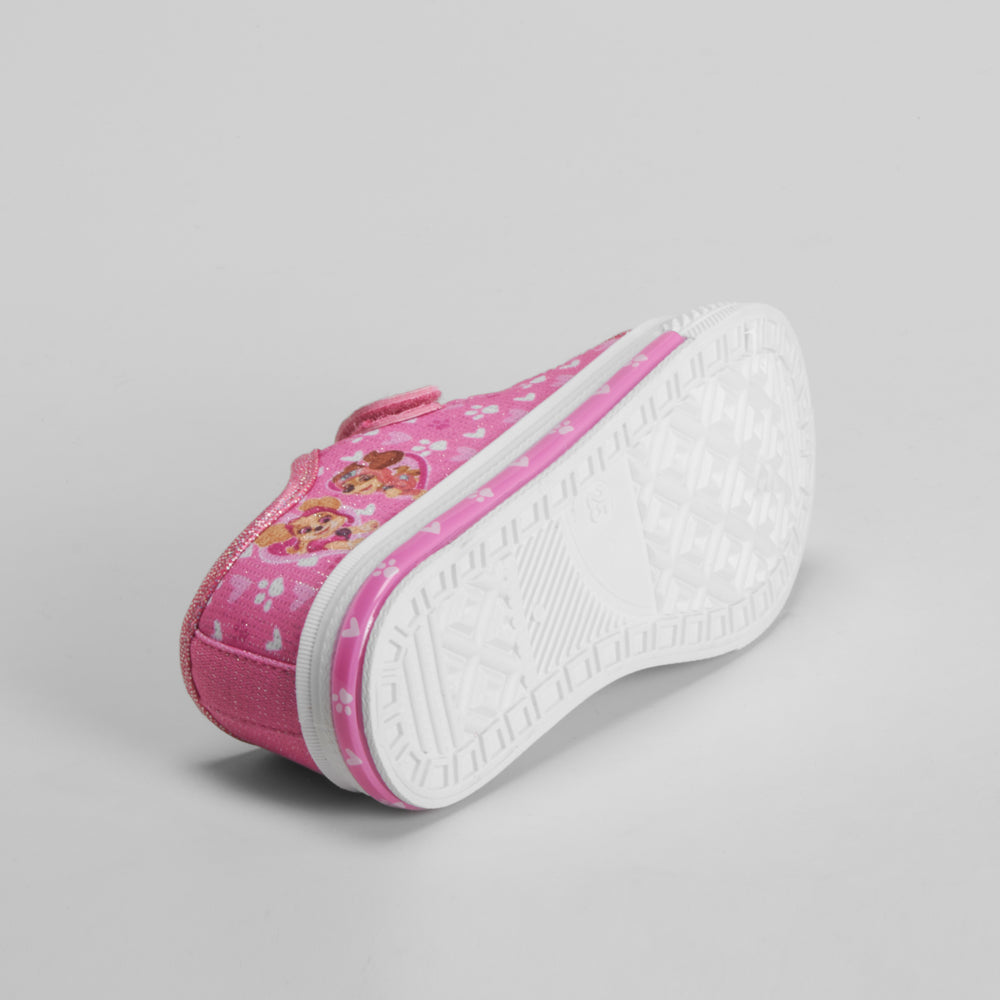 Zapatilla de lona con luces rosa PATRULLA CANINA