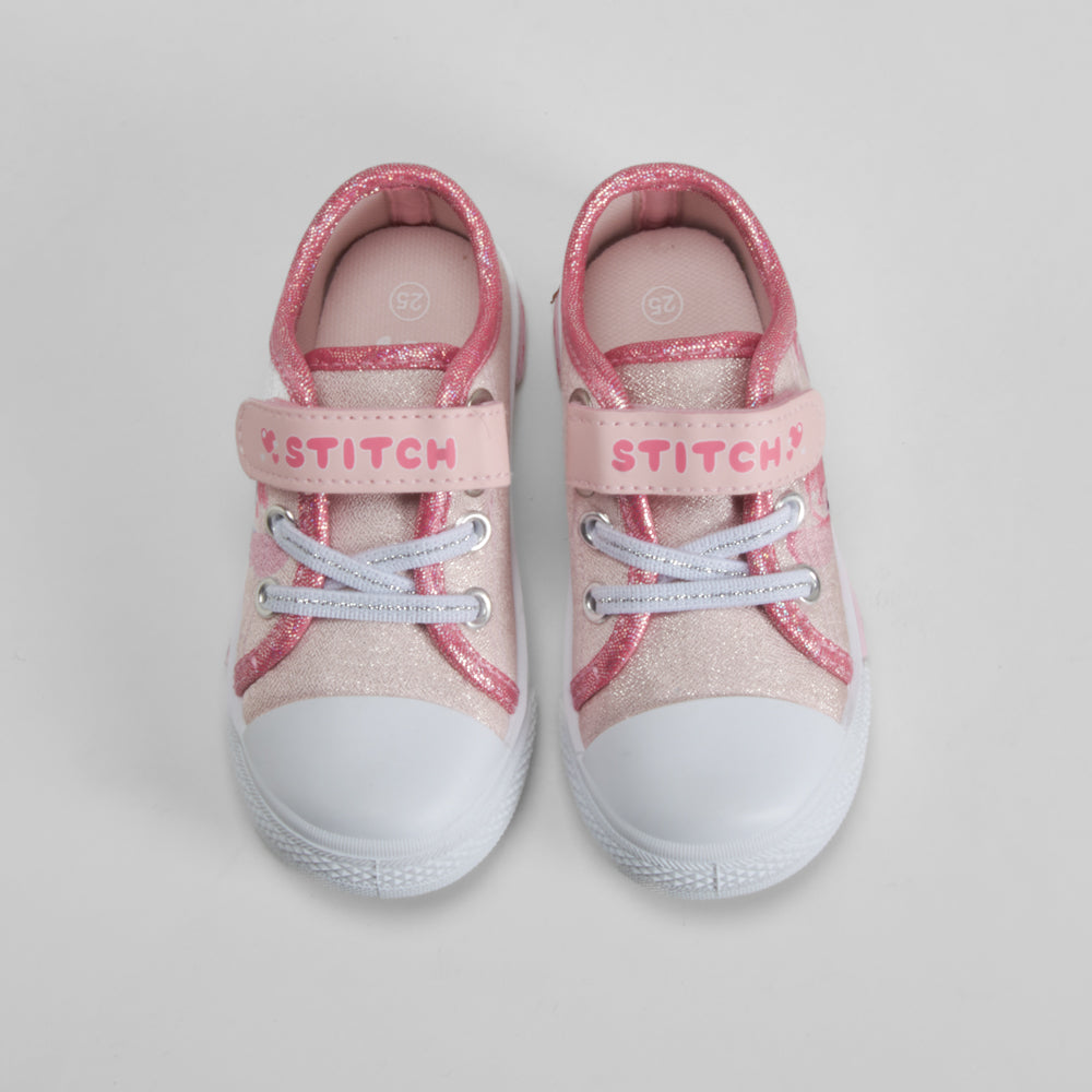 Zapatilla lona con luces rosa STITCH