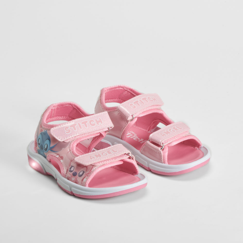 Sandalia deportiva con luces rosa STITCH