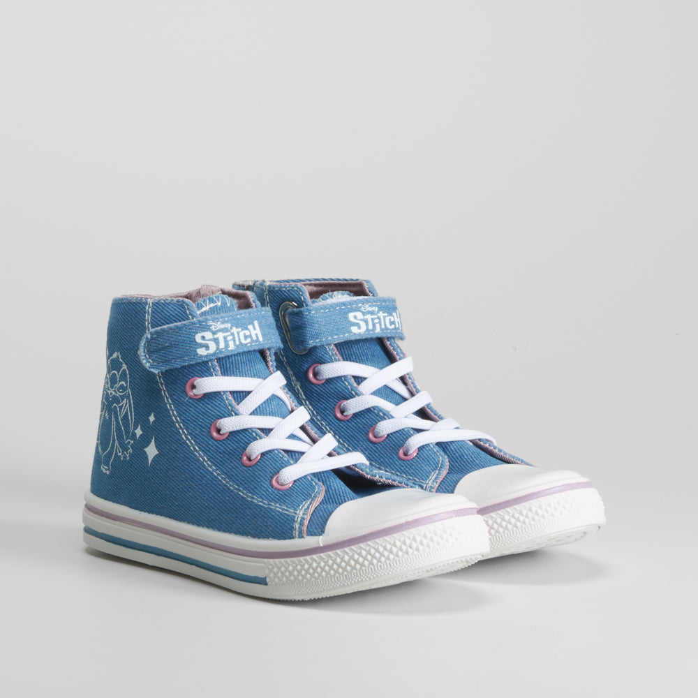 Zapatilla alta lona denim STITCH