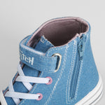 Zapatilla alta lona denim STITCH