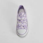 Zapatilla lona velcros margaritas morada OH GIRL