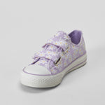 Zapatilla lona velcros margaritas morada OH GIRL