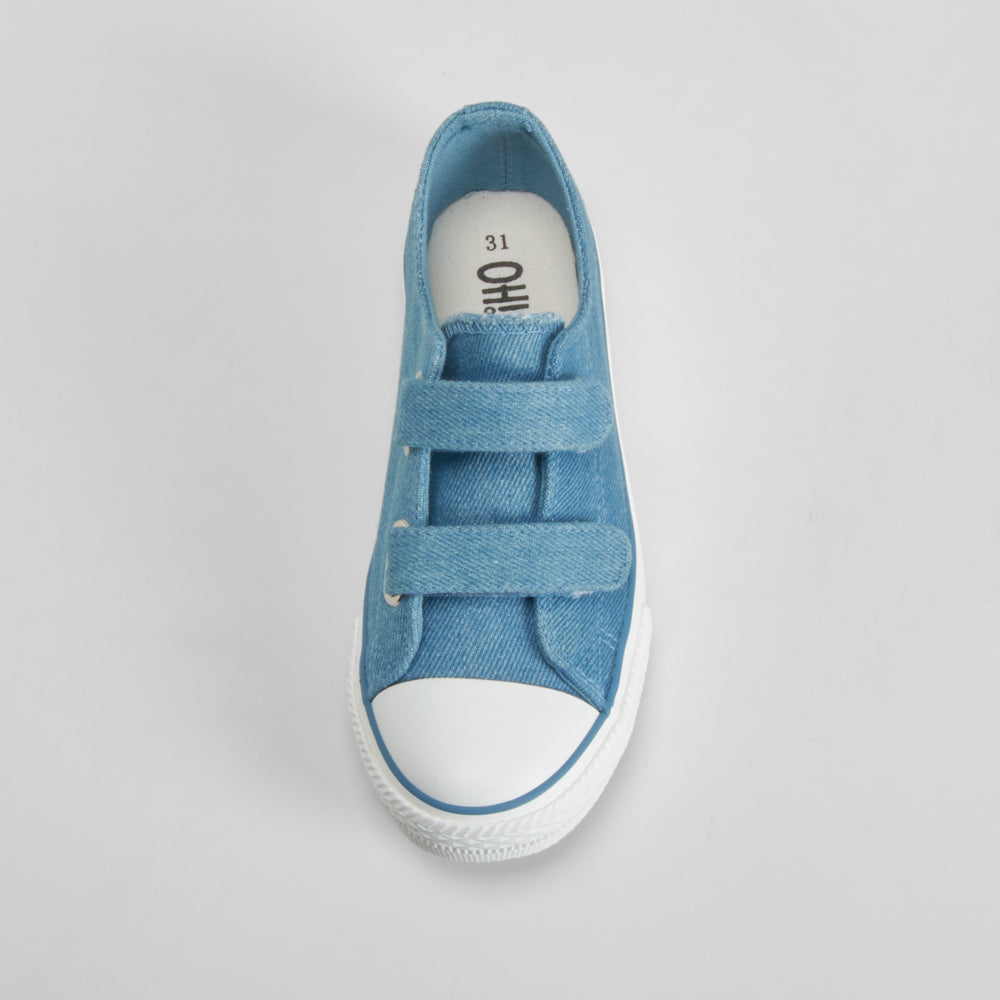 Zapatilla de lona con velcros denim azul OH GIRL