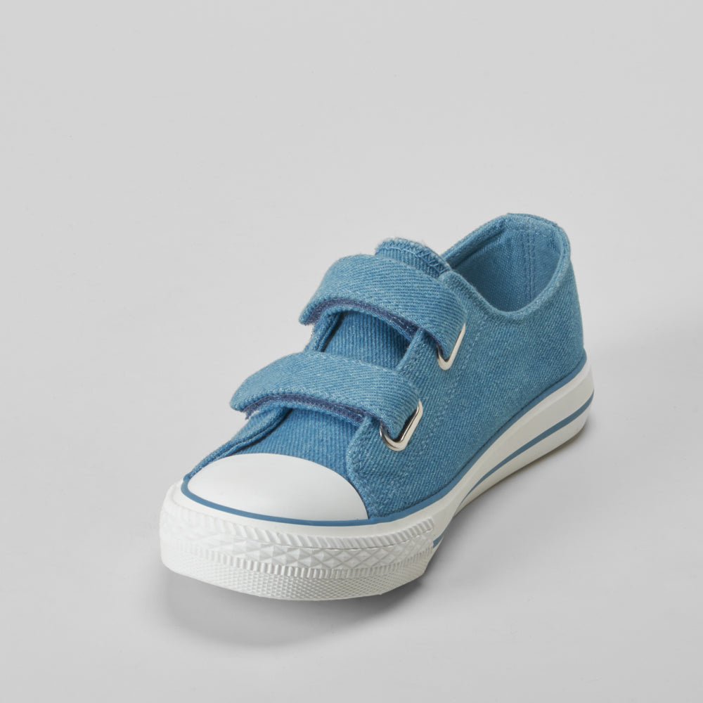 Zapatilla de lona con velcros denim azul OH GIRL