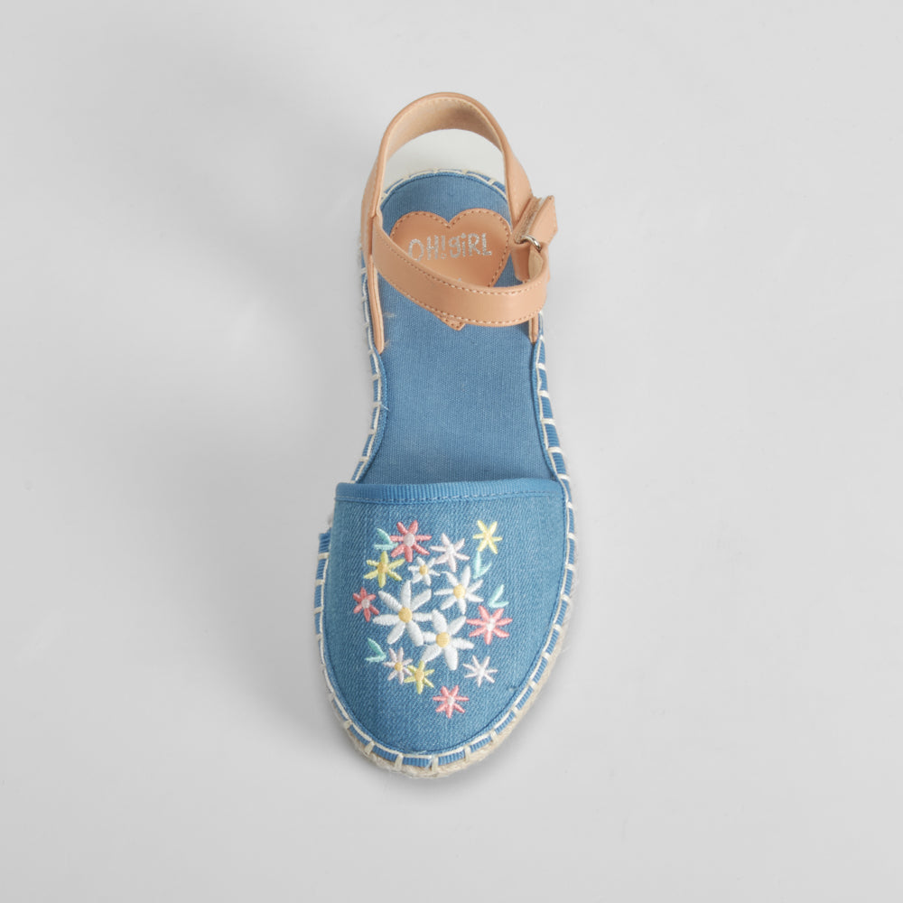 Alpargata de yute pulsera azul OH GIRL