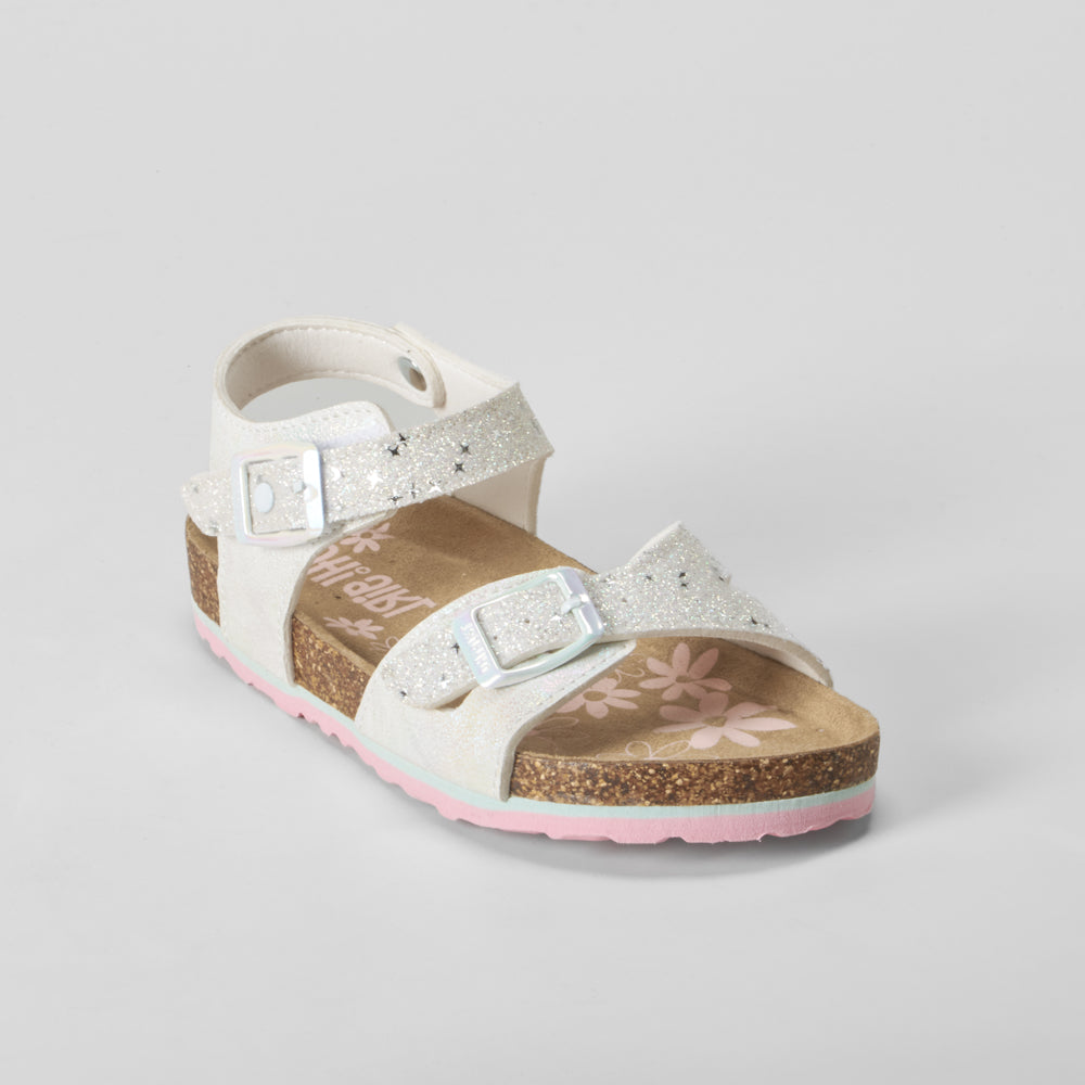 Sandalia bio con brillo blanca OH GIRL