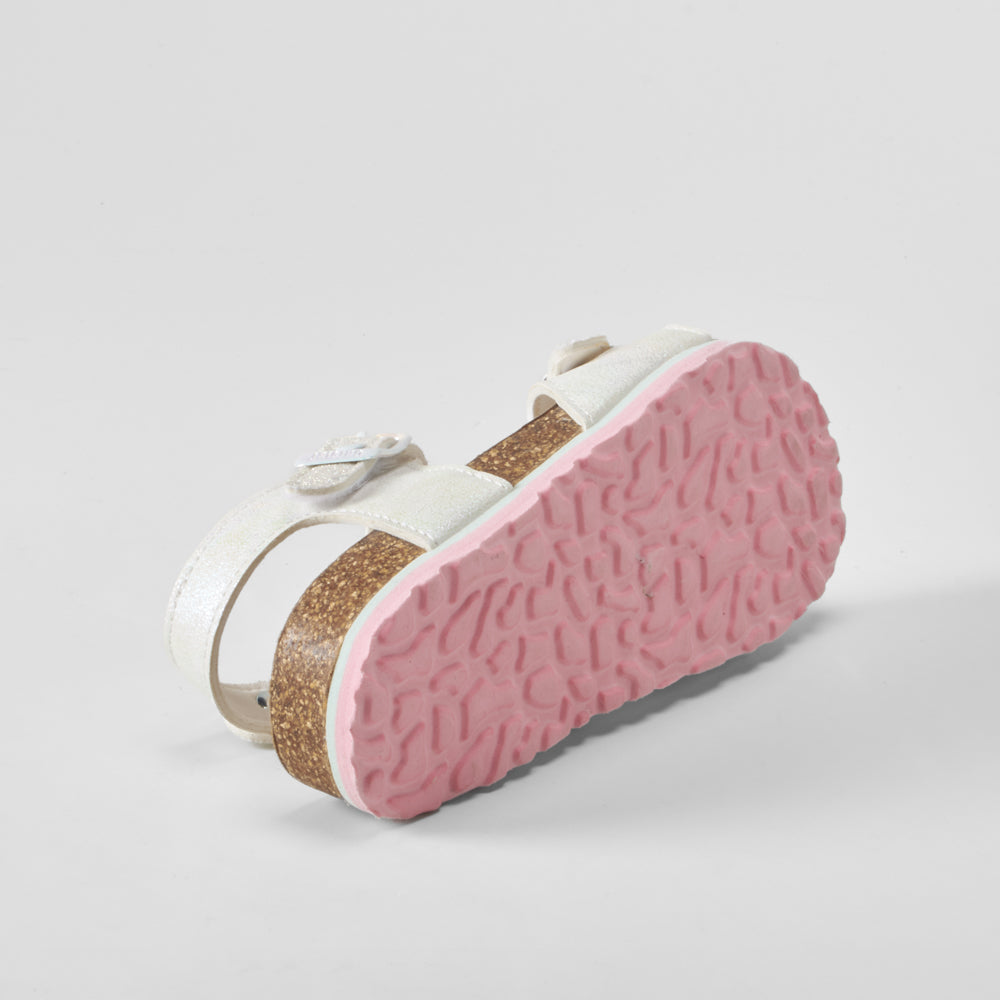 Sandalia bio con brillo blanca OH GIRL
