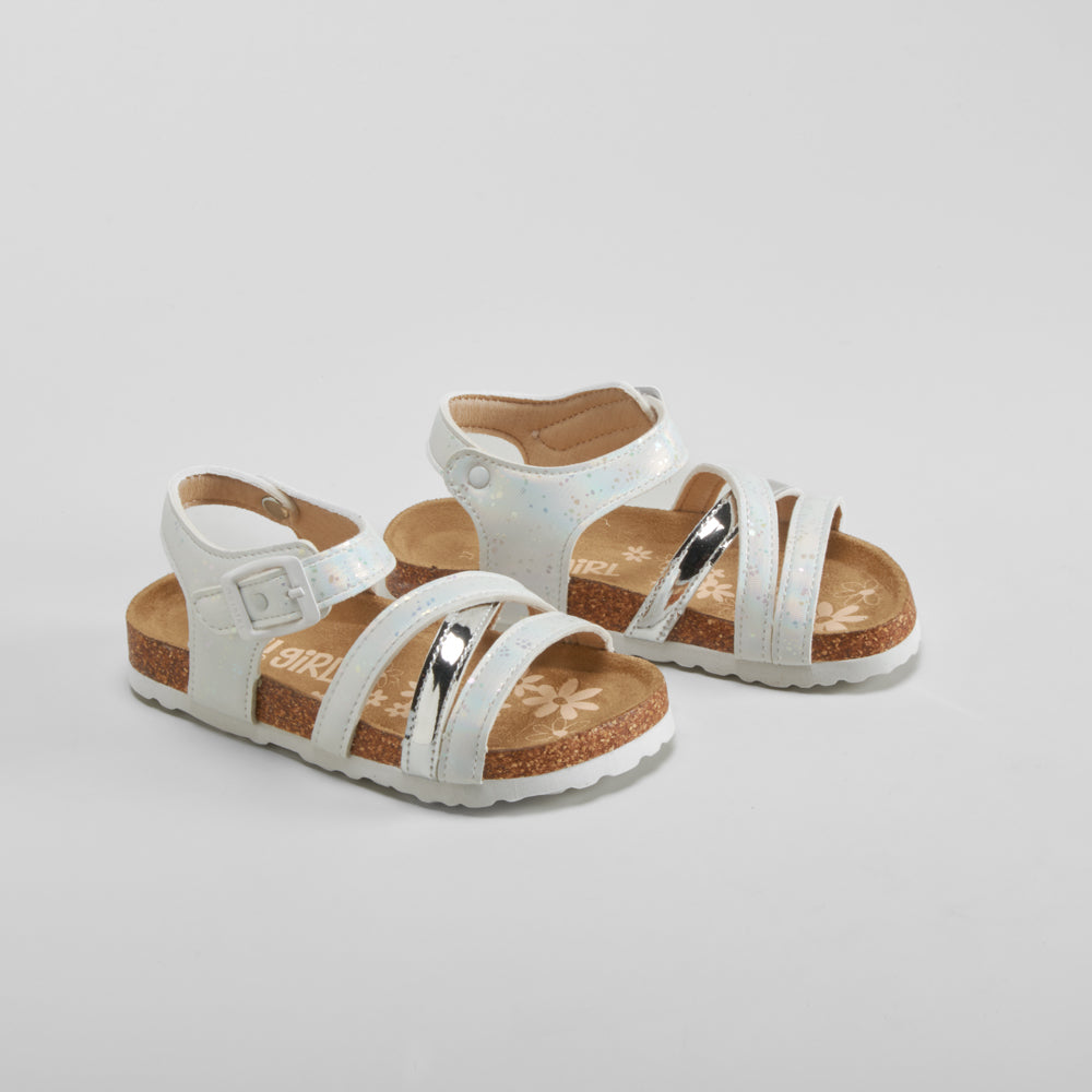 Sandalia bio con tiras blanca OH GIRL