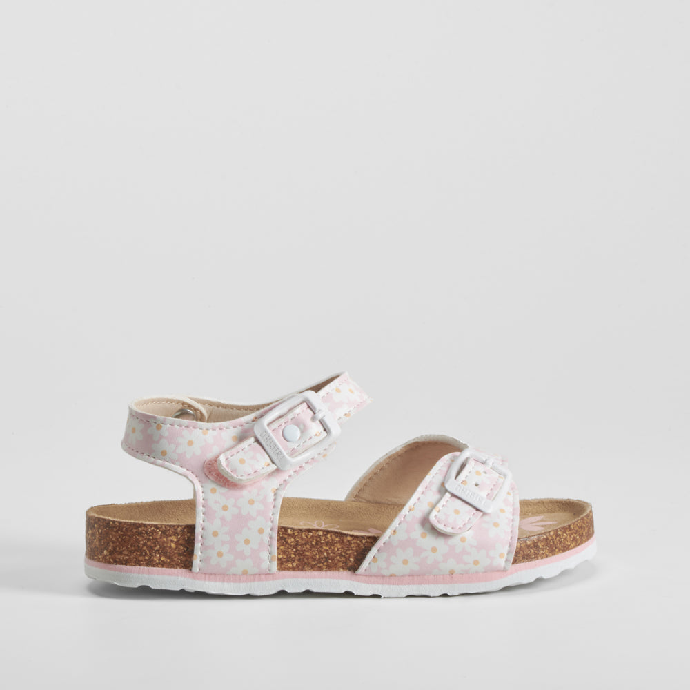 Sandalia bio flores rosa OH GIRL