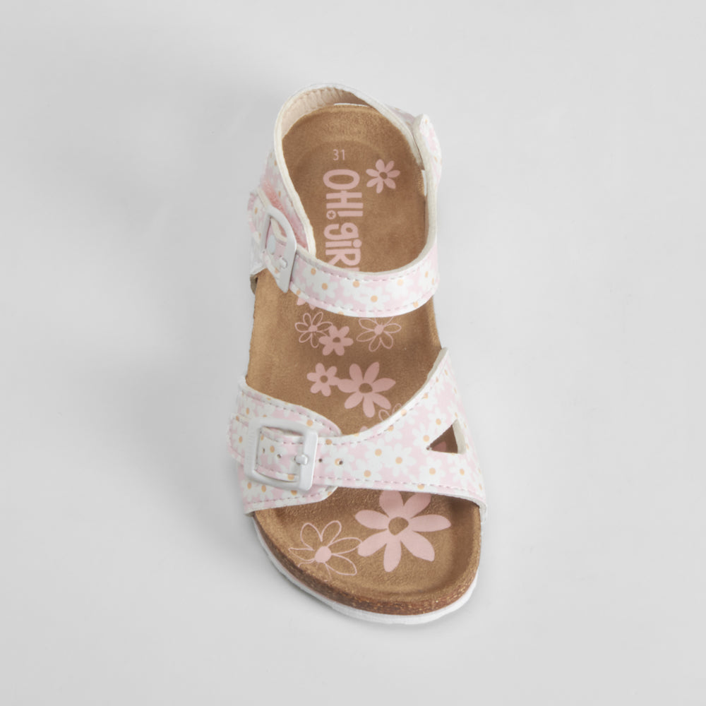 Sandalia bio flores rosa OH GIRL