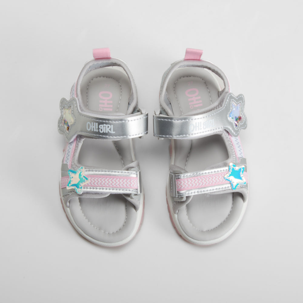 Sandalia deportiva de luces gris OH GIRL