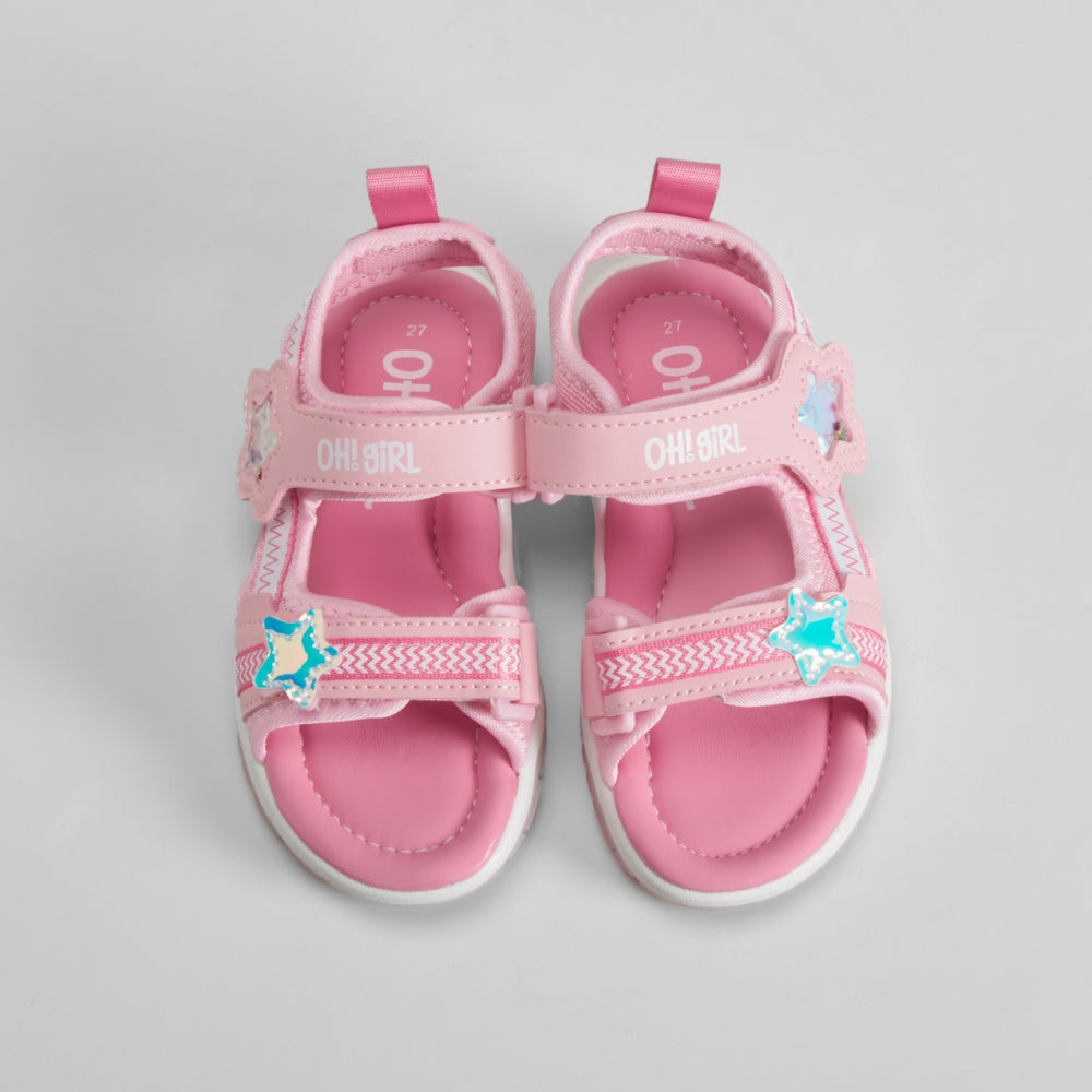 Sandalia deportiva de luces rosa OH GIRL