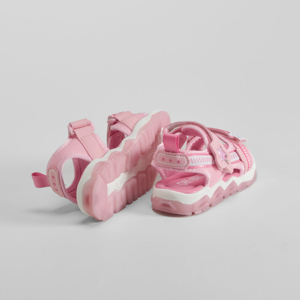 Sandalia deportiva de luces rosa OH GIRL