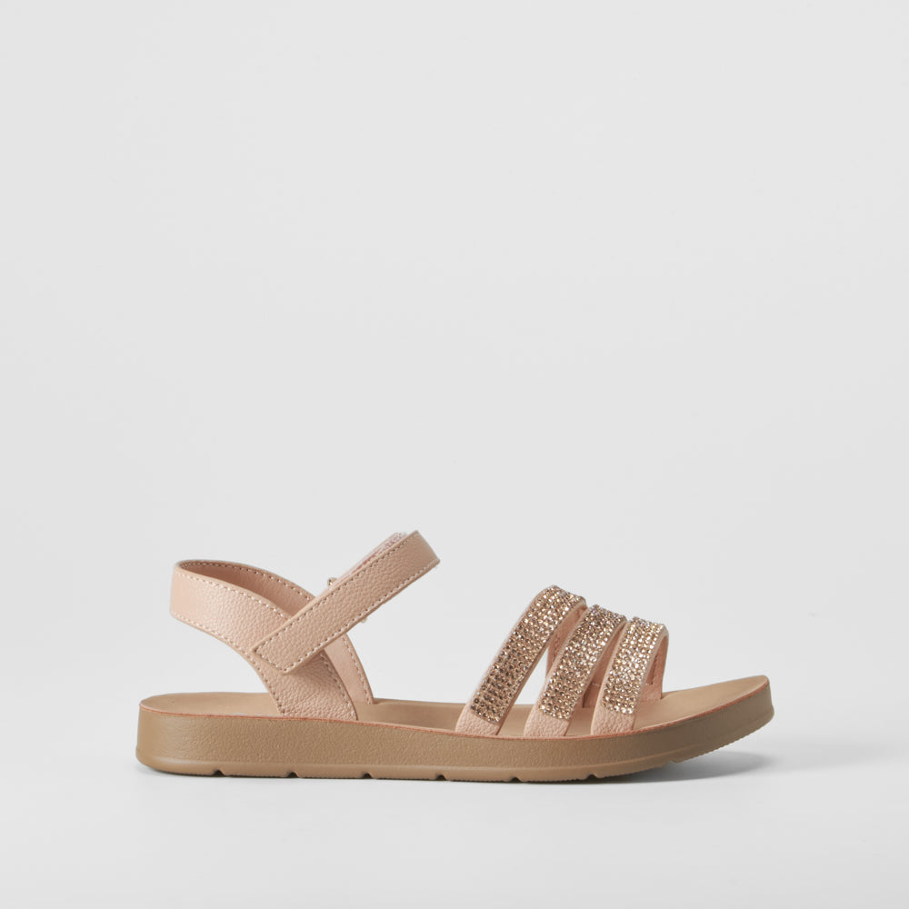 Sandalia plana brillo rosa OH GIRL