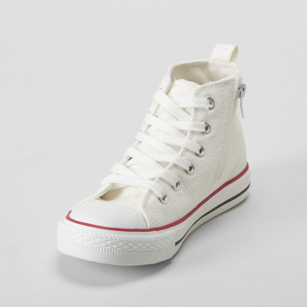 Zapatilla alta lona blanca OH GIRL