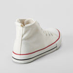 Zapatilla alta lona blanca OH GIRL