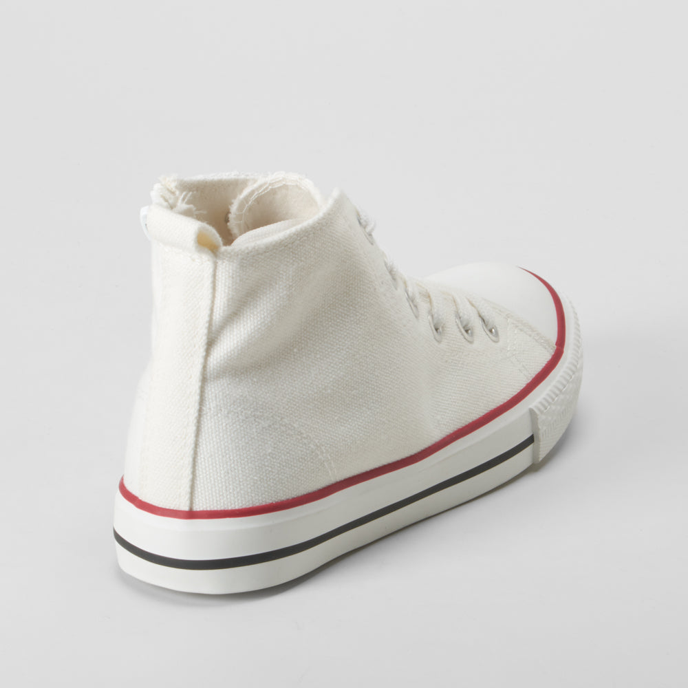 Zapatilla alta lona blanca OH GIRL