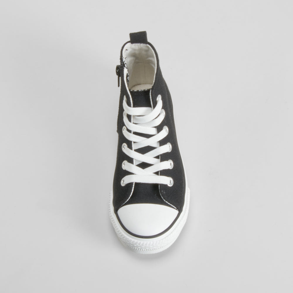 Zapatilla alta lona negra OH GIRL