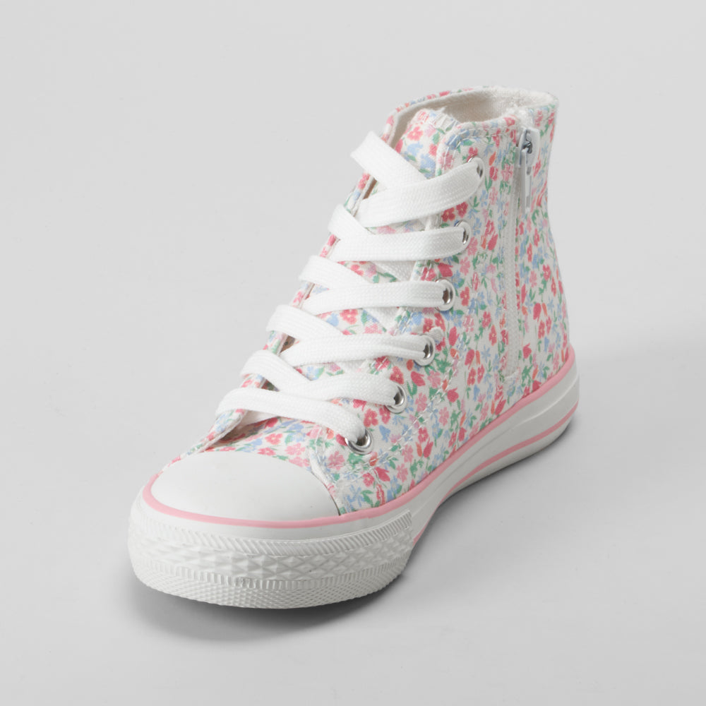 Zapatilla alta lona flores multicolor OH GIRL