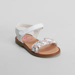 Sandalia trenza piel blanca PABLOSKY