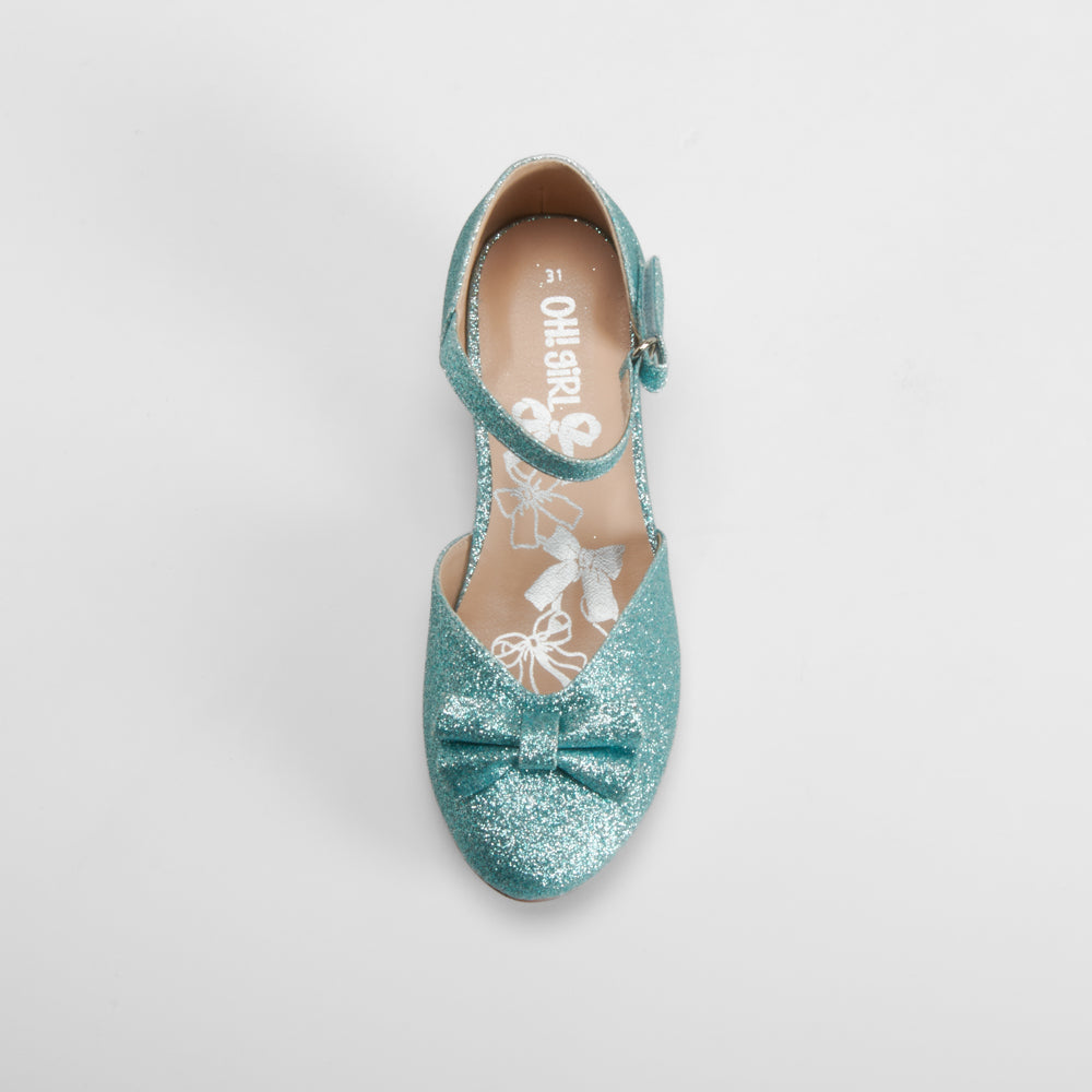 Zapato tacón abierto azúl OH GIRL