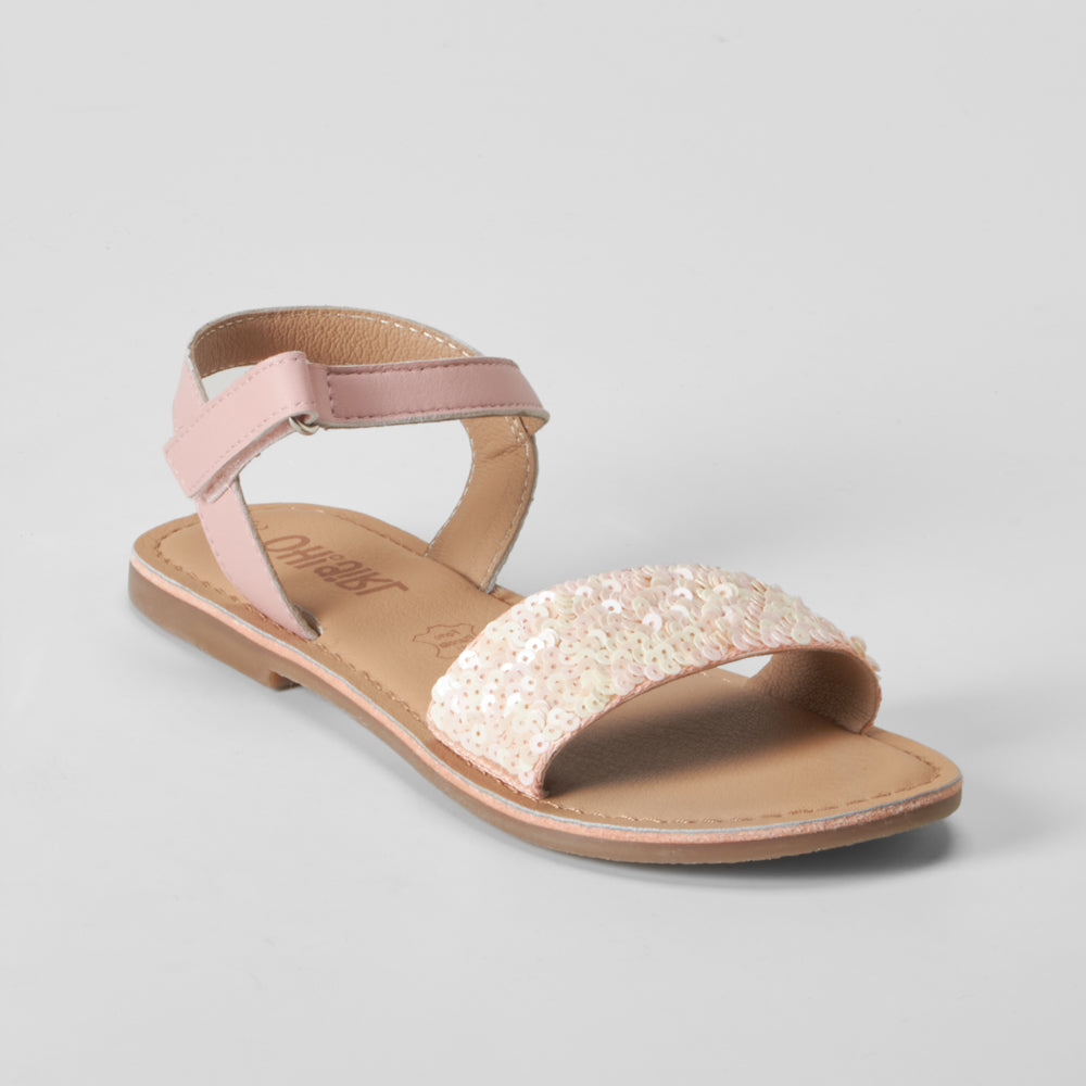 Sandalia de tiras piel rosa OH GIRL