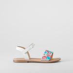 Sandalia de tiras de piel multicolor OH GIRL