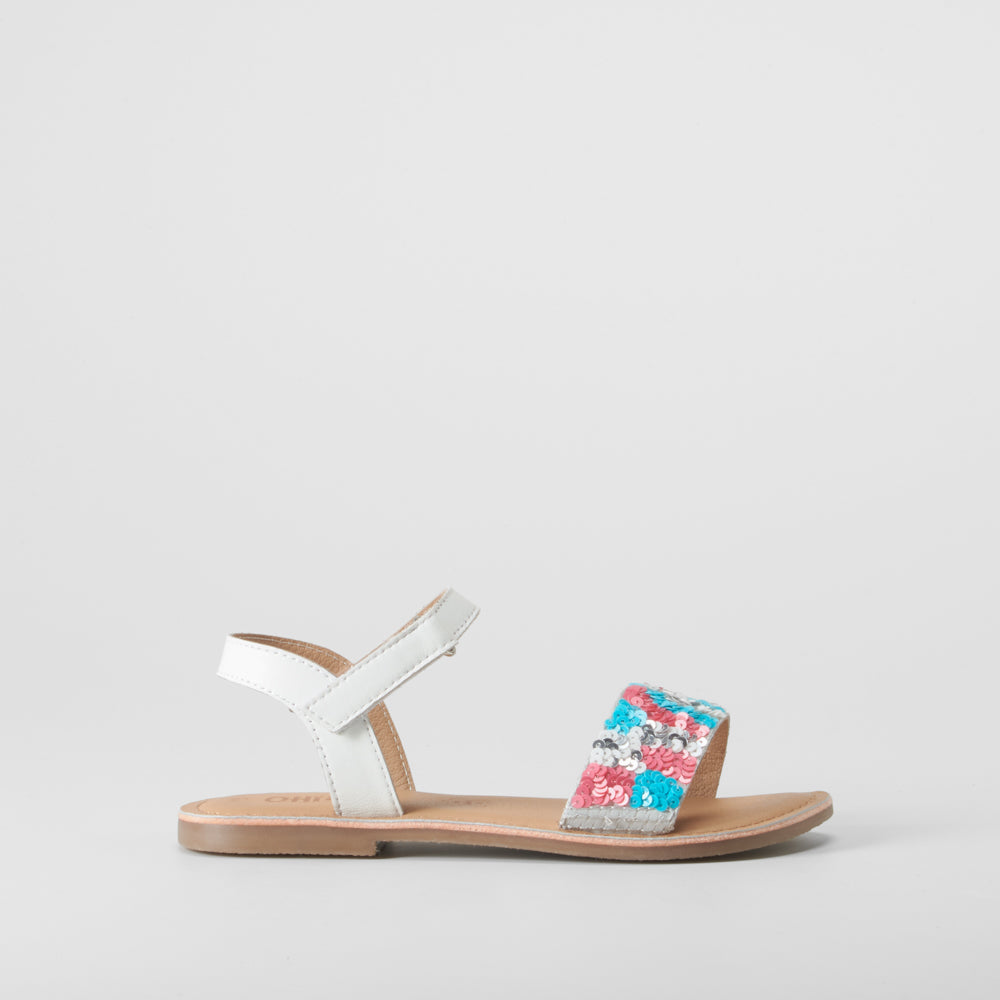Sandalia de tiras de piel multicolor OH GIRL