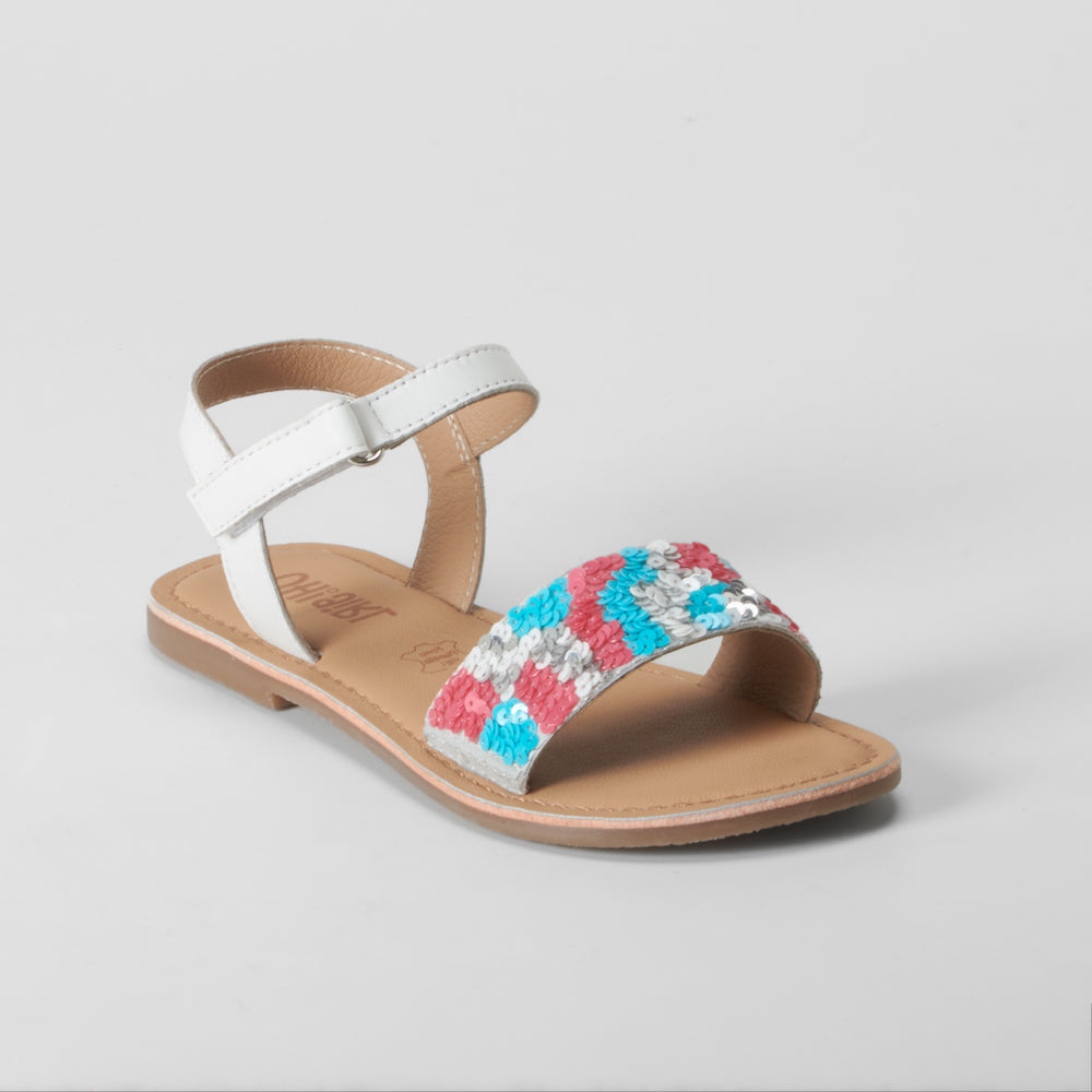 Sandalia de tiras de piel multicolor OH GIRL