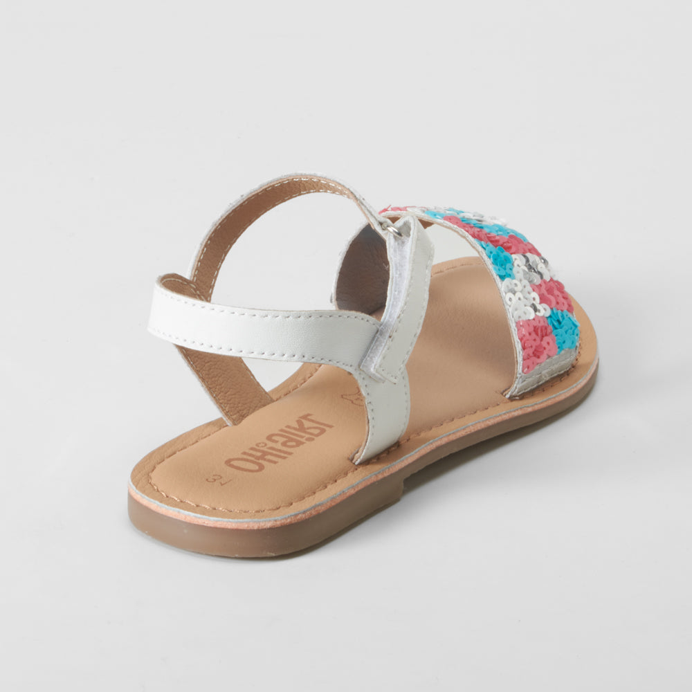 Sandalia de tiras de piel multicolor OH GIRL