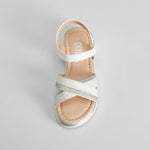 Sandalia de tiras brillo infantil blanca OH GIRL