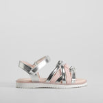 Sandalia nudos infantil de plata OH GIRL