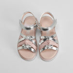 Sandalia nudos infantil de plata OH GIRL