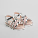 Sandalia nudos infantil de plata OH GIRL
