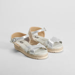 Sandalia de yute plata XTI