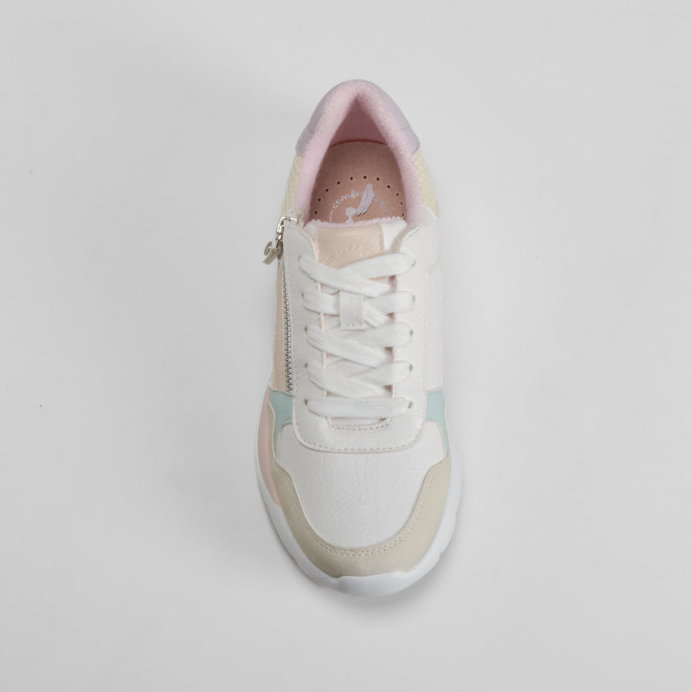 Deportiva confort blanca y multicolor COMFEET