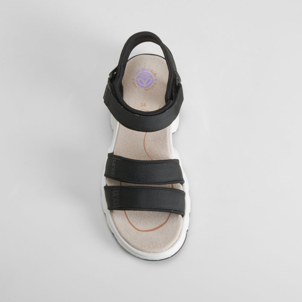 Sandalia deportiva negro COMFEET