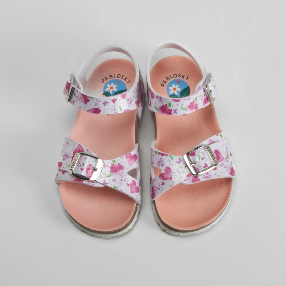 Sandalia bio corazones juvenil multicolor PABLOSKY