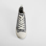 Zapatill alta lona negra denim OH GIRL