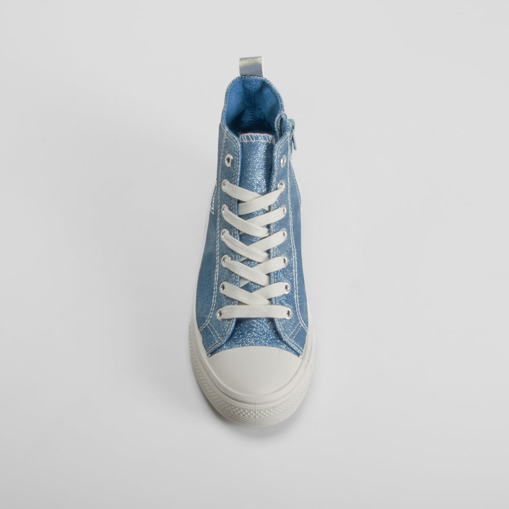 Zapatill alta lona azul denim OH GIRL