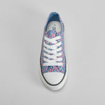 Zapatilla de lona con cordones flores azul OH GIRL