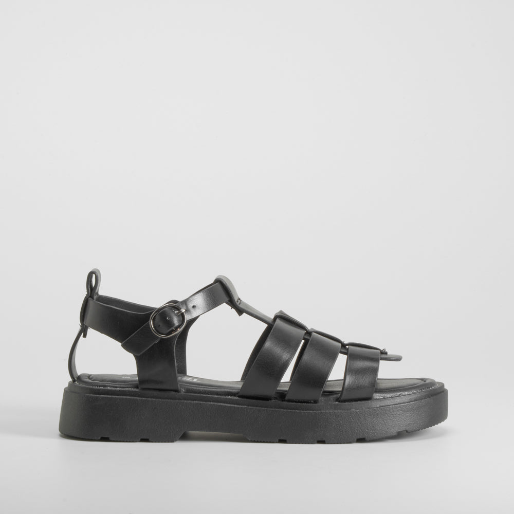 Sandalia plataforma negra OH GIRL