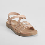 Sandalia plana con brillo rosa OH GIRL