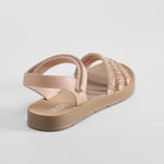 Sandalia plana con brillo rosa OH GIRL