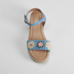 Sandalia plataforma yute azul OH GIRL