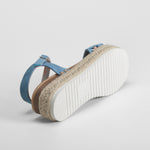 Sandalia plataforma yute azul OH GIRL