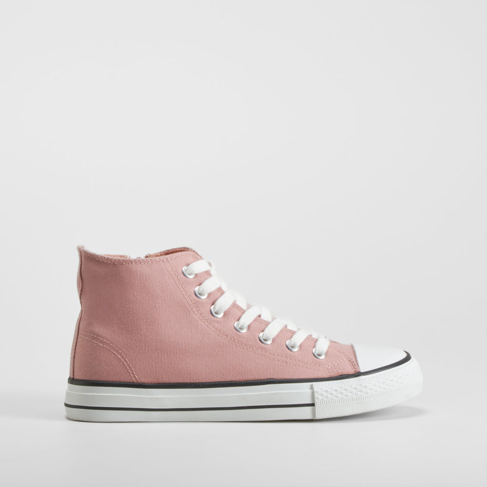 Zapatilla alta de lona rosa OH GIRL
